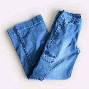 Wide Leg Cargo Jeans Women's Size 4 90's Y2k Style